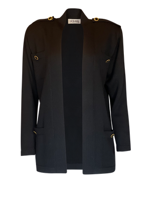St. John Black Knit Jacket