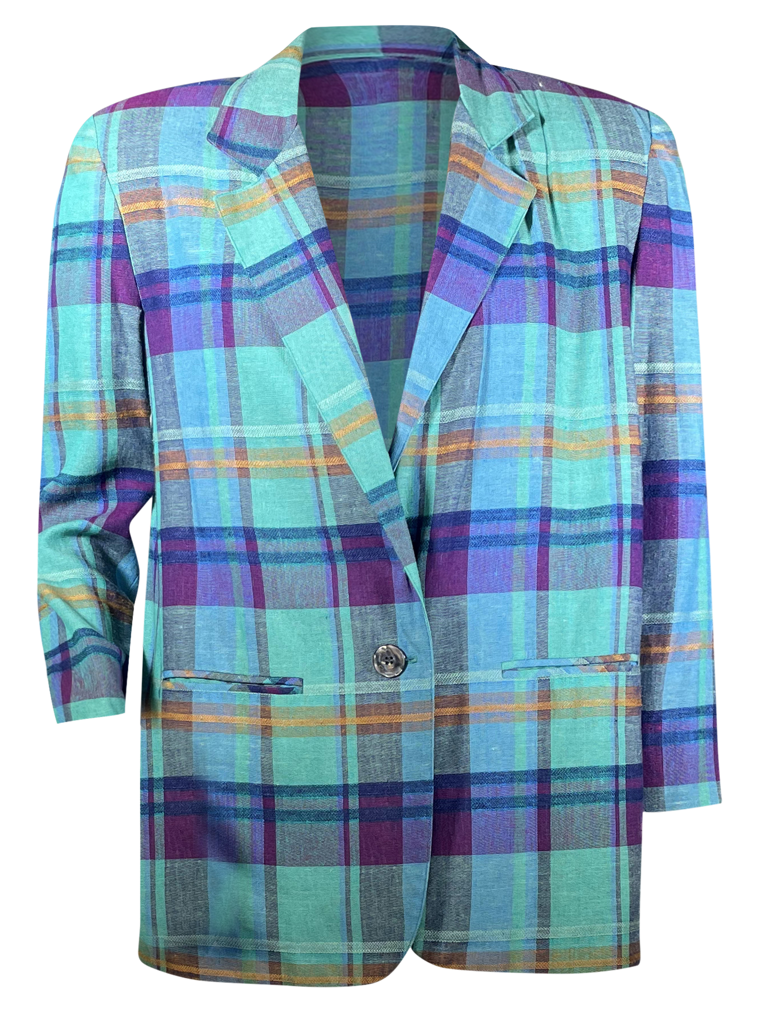 Caddyshack Blazer in Teal and Purple