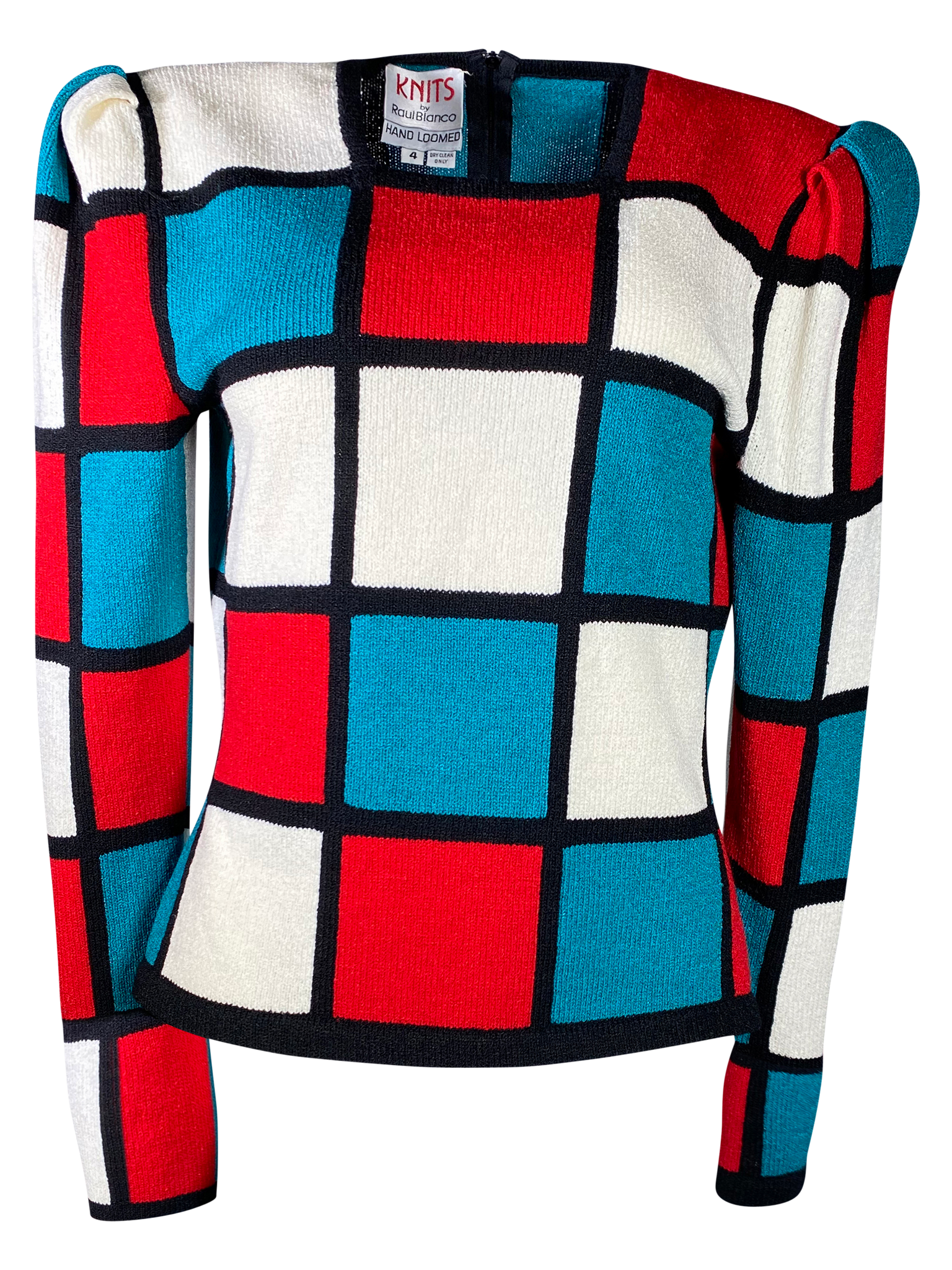 Block Print Raul Campo Mondrian Knit Top
